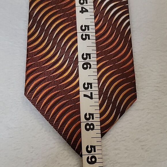Jos. A. Bank Brown and Orange Striped Tie - Picture 7 of 7